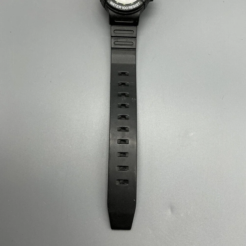 Vtg Armitron All Sport Mens Watch 28mm Black Dial Rubber Date New Battery
